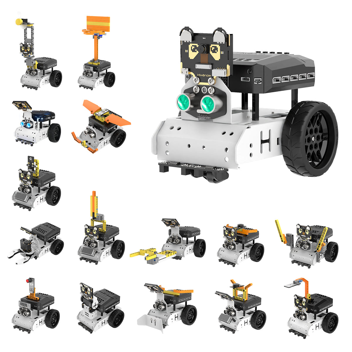 Hiwonder AiNova Pro 16-in-1 Programmable Building Robotic Kit Toys Support Scratch & Python for Kids Ages 12+